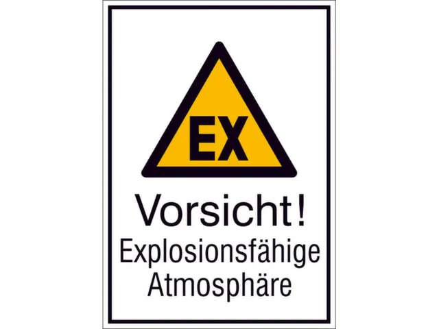 waarschuwings-combibord,Pas op! Explosiegevaarlijke atmosfeer,hard PVC