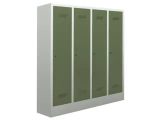 lockerkast v. kinderen,HxBxD 1600x1230x500mm,RAL7035,front RAL6011 - 2