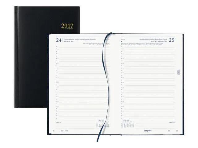 Agenda 2027 Brepols Saturnus Luxe 1dag/1pagina zwart