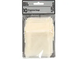 Organza zakjes Creativ Company 7x10cm 10 stuks off-white