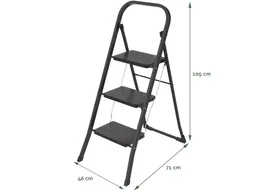 Huishoudtrap BRASQ 3 treden SL300 zwart