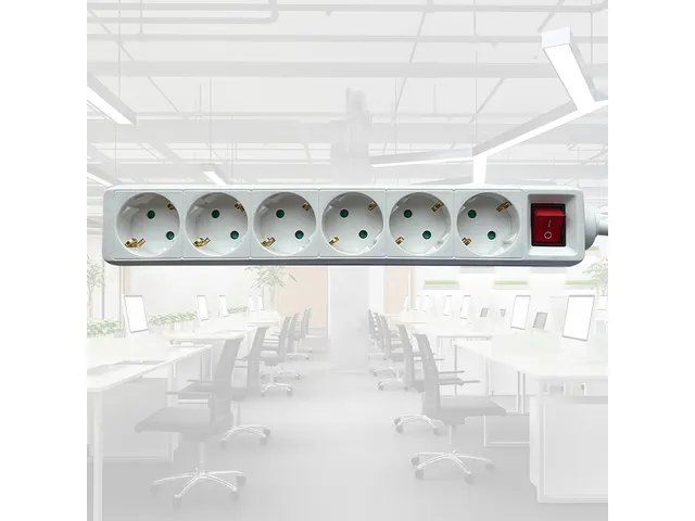 Stekkerdoos BRASQ 6 voudig 3 meter wit