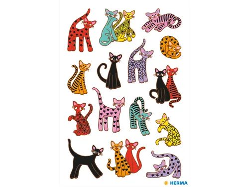 Etiket Herma 3337 Abstracte Katten 3x15 stickers
