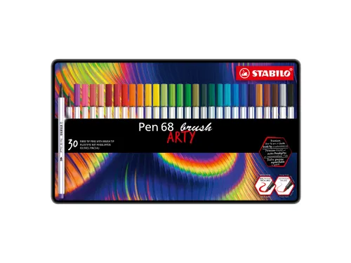 Brushstift STABILO Pen 568/30 Arty assorti blik à 30 stuks