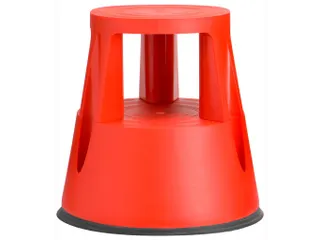 Opstapkruk 150kg Rood Met Wielen - 1