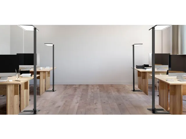 Luctra LED Vloerlamp Vitawork Up 17.000 lm Zwart