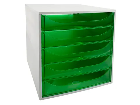 Ladenblok Ecobox 5 Laden A4+ Grijs Groen