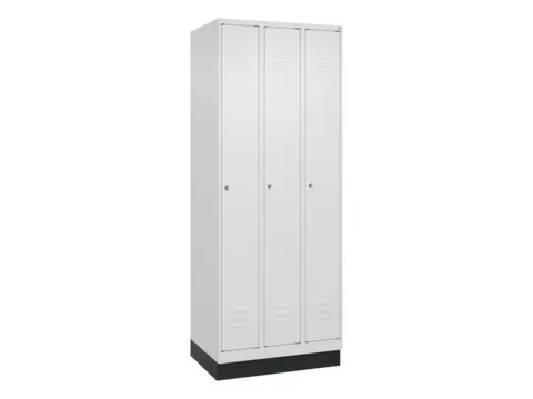 locker,HxBxD 1950x750x500mm,3vak,vak B 250mm,cil.-slot,sokkel