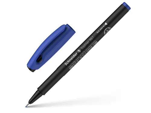 Fineliner Schneider Topliner 967 Blauw 0.4mm