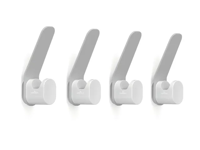 Kapstokhaken DURASTORE aluminium grijs set van 4