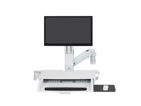 Styleview Sit-stand Combo-arm Met Worksurface Wit
