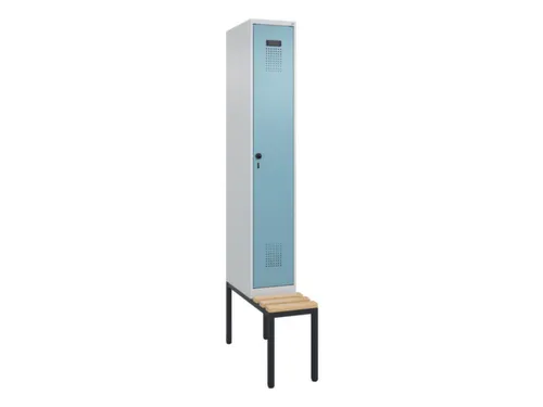 locker met bank,HxBxD 2120x300x815mm,1vak,vak B 300mm,draaigrendel