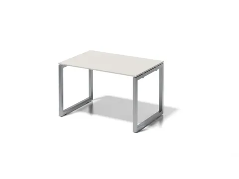 bureau,HxBxD 740x1200x800mm,blad grijswit,sledeframe zilverkleurig