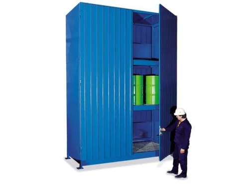 Stellingcontainer Gevaarlijke Stoffen Max. 30X200L Vaten Staand