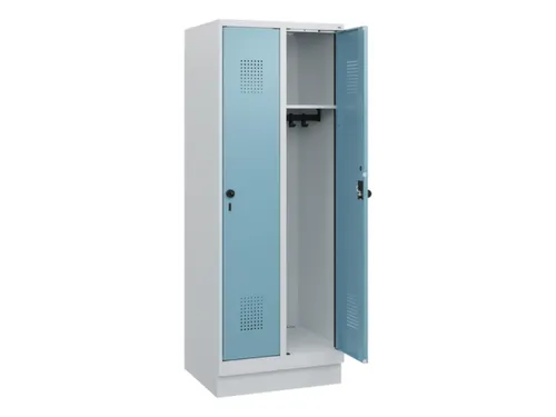 schoollocker,HxBxD 1630x600x500mm,2vak,vak B 300mm,draaigrendel,sokkel
