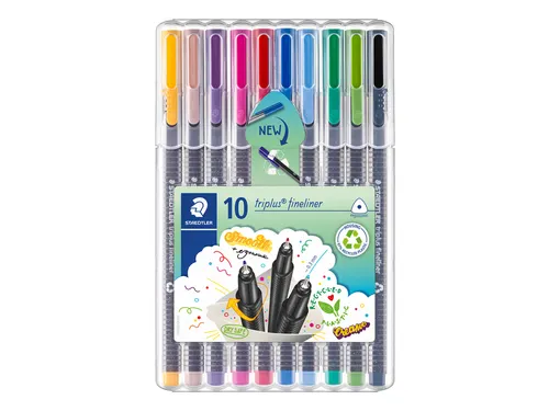 Fineliner Staedtler Triplus 334 assorti 0.3mm 10 stuks