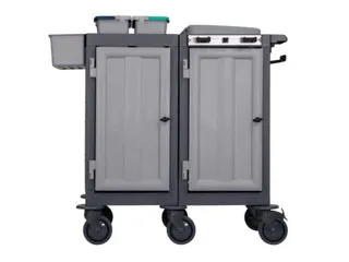 Reinigingswagen,2Kasten,2-4Zakhouders,4X6L Emmer,3Xopvanglegborden - 1