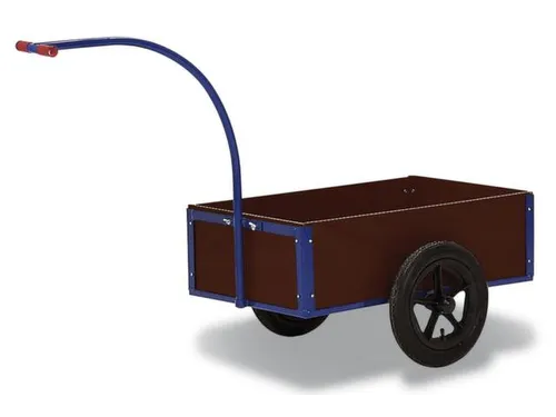 Handtrekwagen 150kg Houten Bak 2 Wielen 700x425mm Luchtbanden