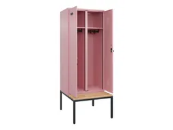 locker met bank,voor scheiding van kleding,HxBxD 2120x800x815mm,2vak