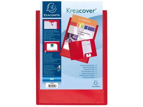 Presentatiemap Soepel PP Kreacover A4 Rood
