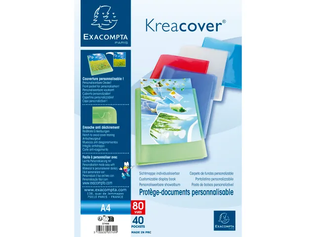 Protège-documents en polypropylène semi rigide Kreacover Chromaline