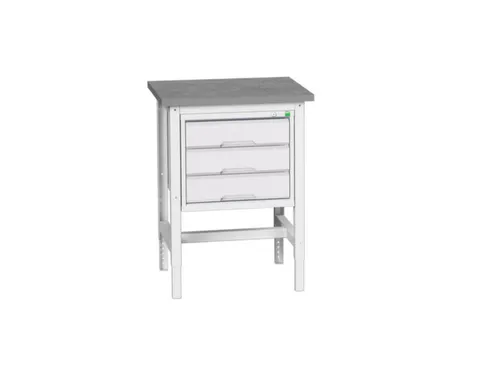 werkbank,HxBxD 780-930x700x600mm,linoleumblad,4voeten
