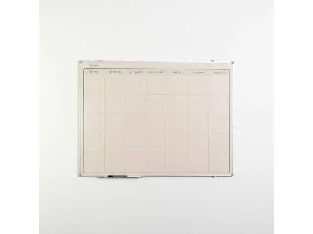 Maandplanner Elegance Duits softline profiel 8mm 90x120cm aluframe