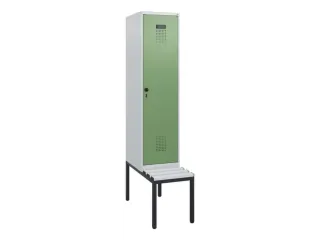 locker met bank,HxBxD 1950x400x815mm,1vak,vak B 400mm,draaigrendel - 1