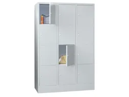 lockerkast,RAL 7035,HxBxD 1850x1200x500mm,3x4vakken,vak B 400mm