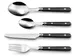 Pradel Essentiel bestekset Saxo, zwart, 16 stuks