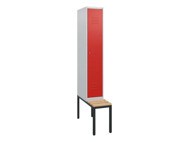 Armoire vestiaire avec banc HxlxP 1950x300x815mm 1compart.