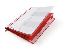 Personeelsmap met hangrail A4 2555 Rood 5 vaks