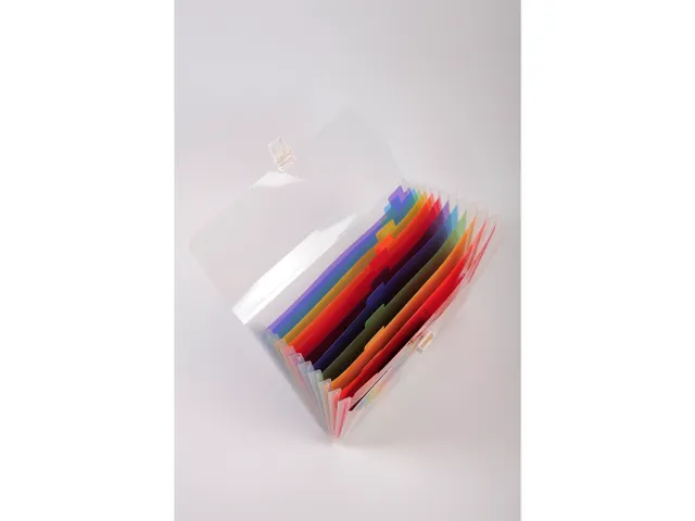 Trieur valisette polypropylène 13 compartiments Crystal - 33x25cm - C