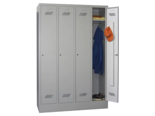 locker,RAL 7035,HxBxD 1850x1200x500mm,4vak,vak B 300mm,cil.-slot