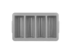 Bestekbak Olympia Kristallon 4 vakken GN 1/1 grijs