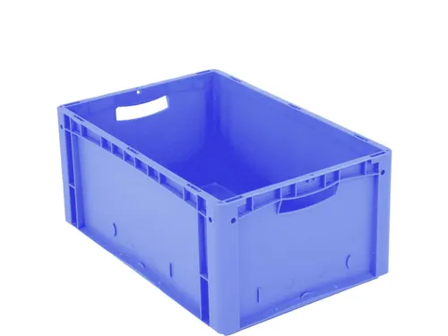 Euronorm Stapelkrat 270x600x400mm Wanden/bodem Gesloten Blauw 55l
