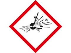 Gevarensymbool Explosiegevaarlijk Lxb 25X25Mm Vel