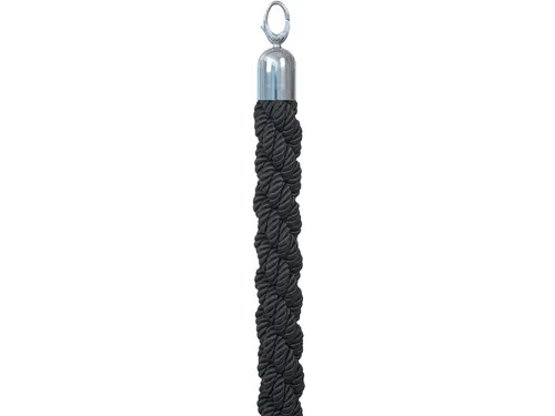 Afzetkoord Securit 150cm zwart met chromen knop
