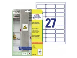 Avery Zweckform L7874 Sterk klevende etiketten A4 63,5x29,6mm 540 stuk