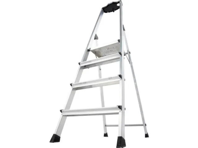 trapladder,eenzijdig,4trede(n),balk L 1,8m,aluminium