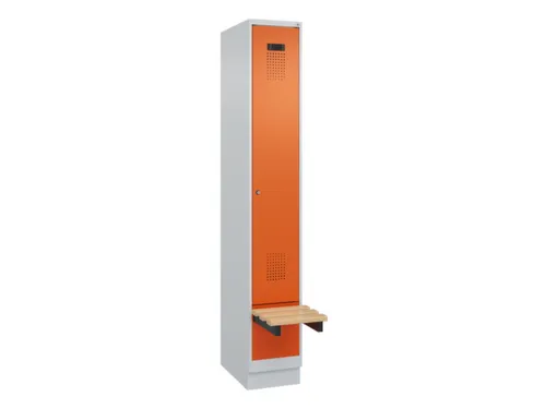 locker met bank,HxBxD 1950x300x815mm,1vak,vak B 300mm,cilinderslot