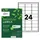 Etiket Avery LR7159-100 63.5x33.9mm recycled Wit 2400 stuks