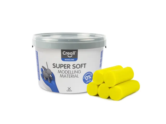 Pâte à modeler Creall Super Soft jaune 1750g