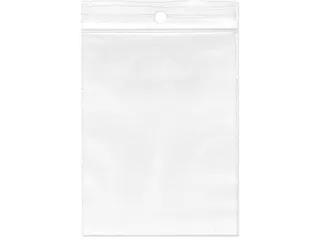 Gripsealzak 160x250mm Transparant 50 micron ldpe 5mm ophanggat - 3