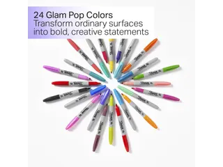 Viltstift Sharpie Glampop fijn assorti blister à 12 stuks - 3
