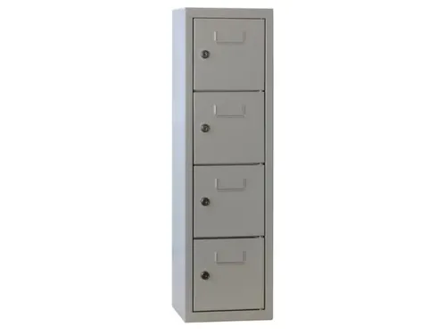 Lockersysteem 778x225x200mm 1x4 Vakken Deuren Glad Cilinderslot