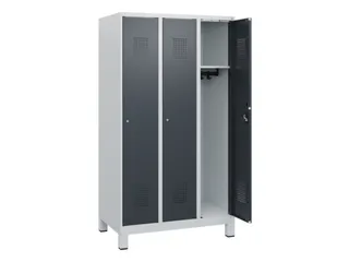 schoollocker,HxBxD 1630x900x500mm,3vak,vak B 300mm,cil.-slot,voeten - 1