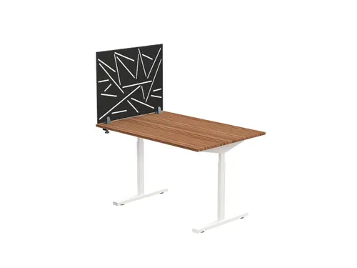 Akoestisch Bureaupaneel met patroon uitsnede 60x75cm Zwart