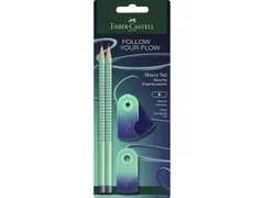 Crayon Faber-Castell GRIP 2001 Flow Edition Buzzing Blue 2 x B + gomme