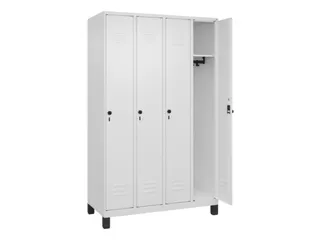 locker,HxBxD 1950x1200x500mm,4vak,vak B 300mm,draaigrendel,voeten - 2